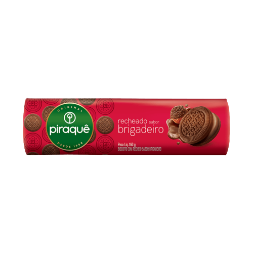 BISCOITO PIRAQUE RECHEADO 160 G BRIGADEI