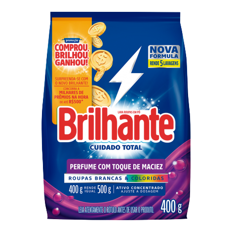 SABAO EM PO 400G BRILHANTE C.TOTAL SACHE