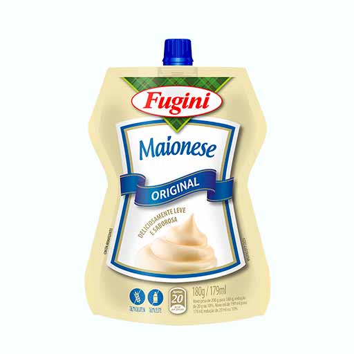 MAIONESE SACHET BICO 180 G FUGINI TRAD