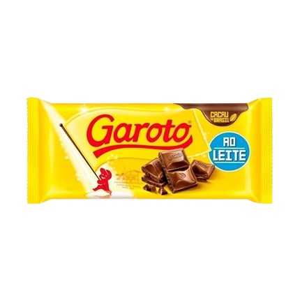 CHOCOLATE GAROTO BARRA AO LEITE 80G