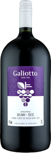 VINHO GALIOTTO TINTO MESA DEMI-SEC 2L