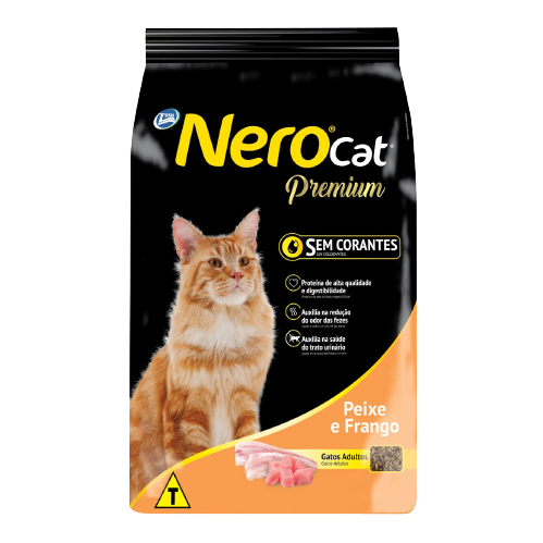 RACAO NERO CAT PREM PEIXE FRG AD 3KG