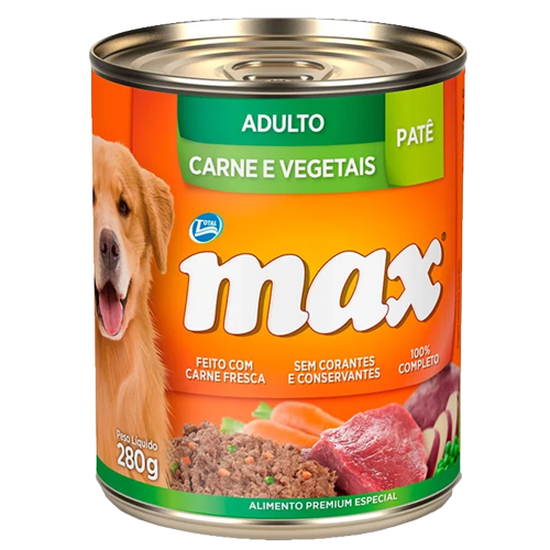 MAX PATE DOG WET AD CARNE/VEG 280G