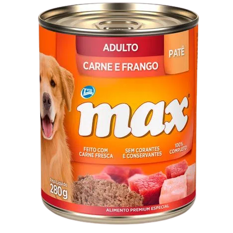 MAX PATE DOG WET AD CARNE/FGO 280G