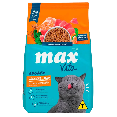 RACAO MAX CAT VITA SAB MAR AD 3KG