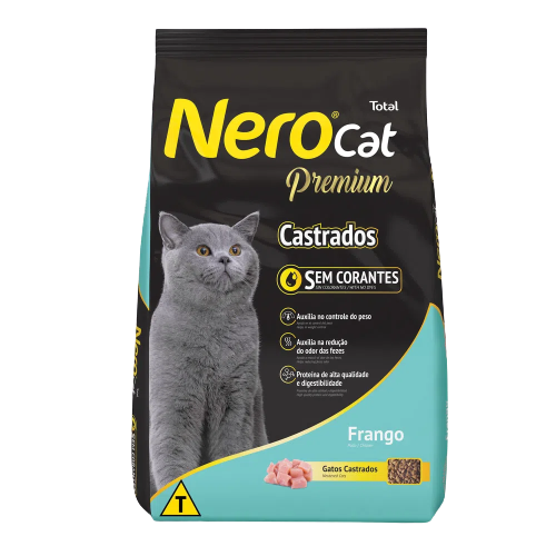 RACAO NERO CAT CAST FGO 3KG