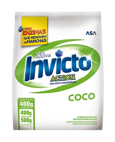 SABAO EM PO 400 G INVICTO COCO SACHE