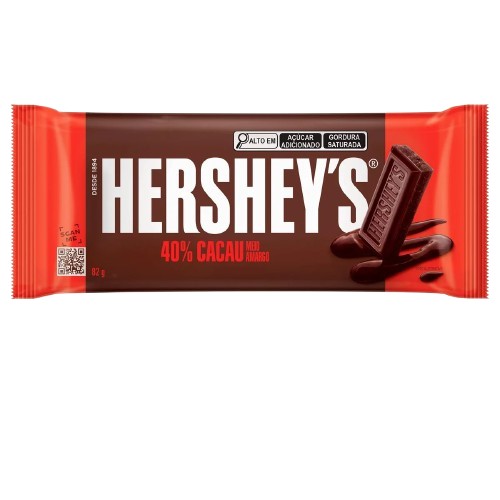 CHOCOLATE HERSHEYS MEIO AMARGO 82G