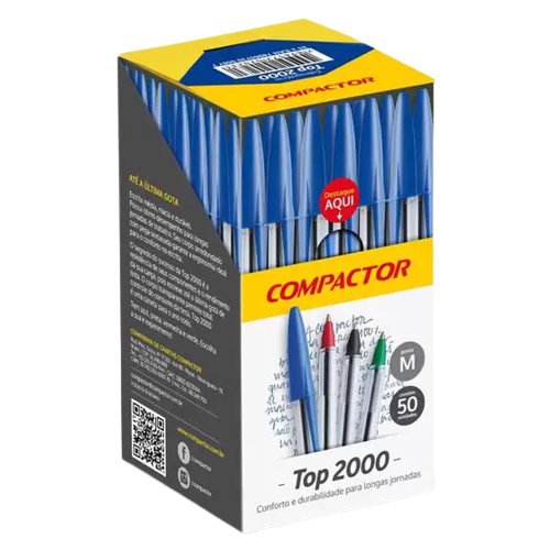CANETA ESFEROGRAFICA COMPACTOR AZUL 50UN