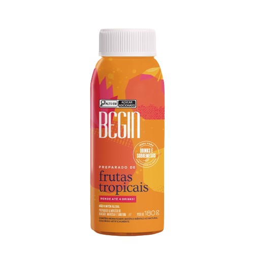 PREPARADO BE GIN FRUTAS TROPICAIS 180G