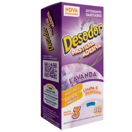 PASTILHA ADESIVA DESODOR LAVANDA