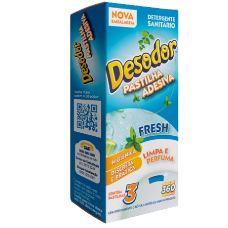 PASTILHA ADESIVA DESODOR FRESH