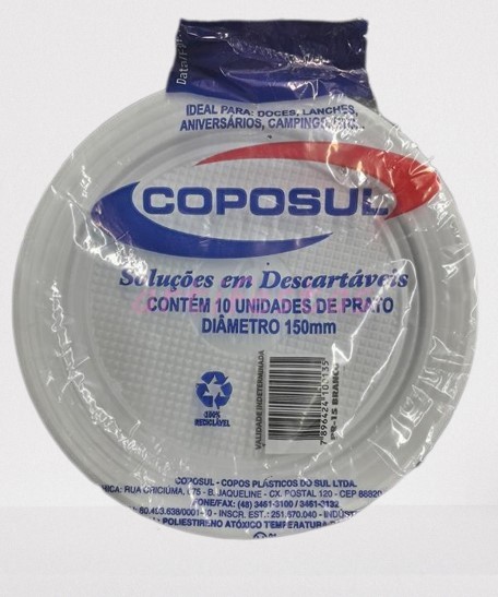 PRATO DESC. 15 CM FUNDO COPOSUL BRANCO