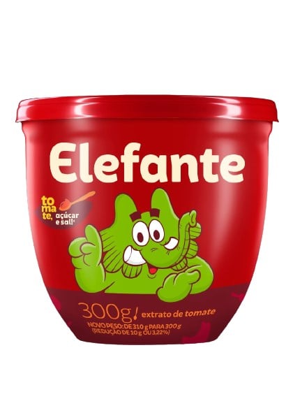 EXTRATO DE TOMATE POTE 300 G ELEFANTE