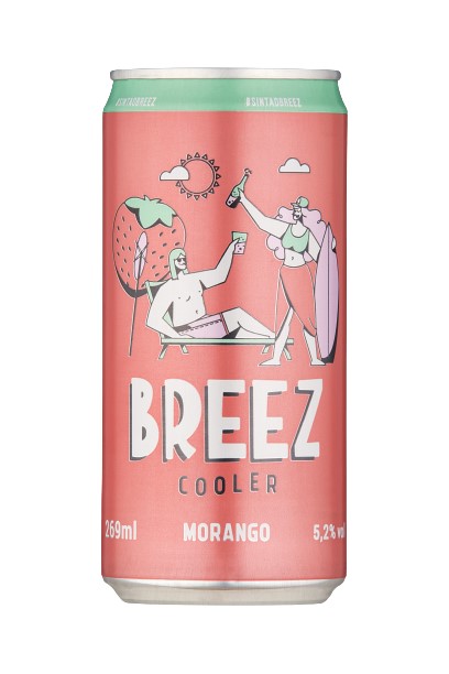 COOLER MORANGO GASEIFICADO BREEZ 269 ML