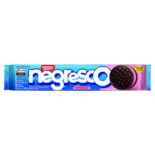 BISCOITO NEGRESCO RECHEADO MORANGO 90 G