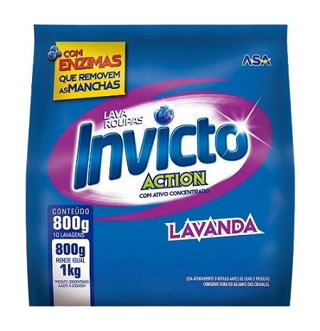 SABAO EM PO 800 G INVICTO SACHE LAVANDA