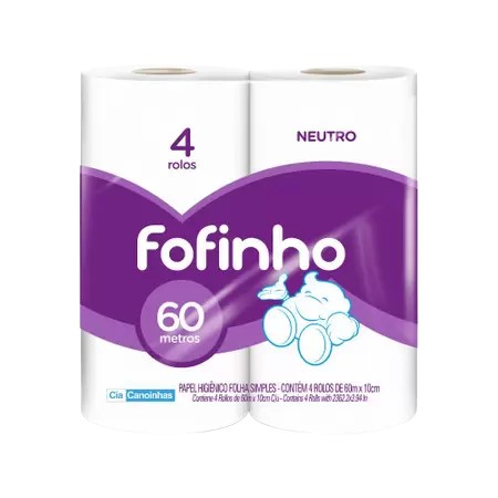 CN PAPEL HIG. 16X4 FOFINHO FS NEUTRO 60M