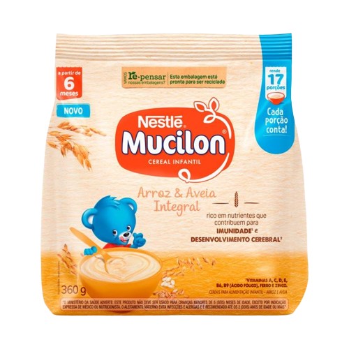 MINGAU MUCILON SACHE AVEIA E ARROZ 360 G