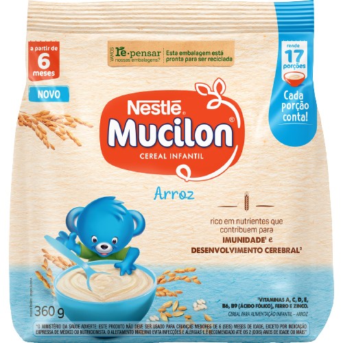 MINGAU MUCILON SACHE ARROZ 360 G