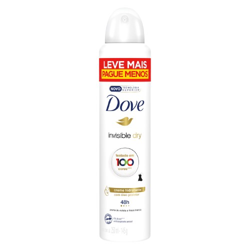 DESOD DOVE AERO 250ML FEM INV DRY PROM