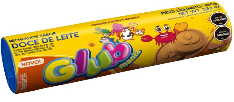 BISCOITO RECH. GLUB DOCE DE LEITE 100G