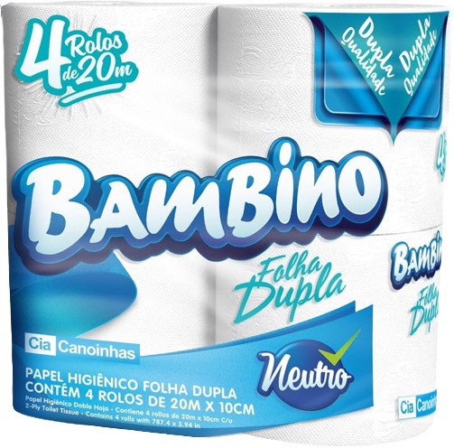 CN PAPEL HIG. 8X12 BAMBINO FD NEUTRO 20M