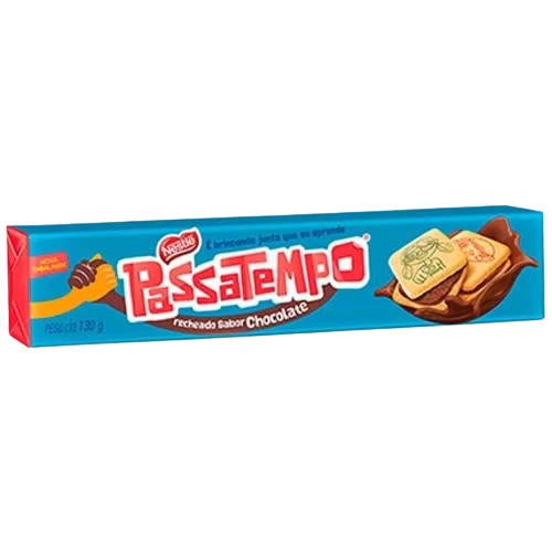 BISCOITO PASSATEMPO RECHE MIX CHOC 130G