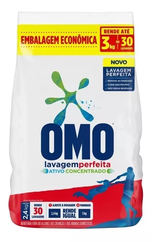SABAO EM PO 2.4KG OMO LAVAGEM PERFEITA