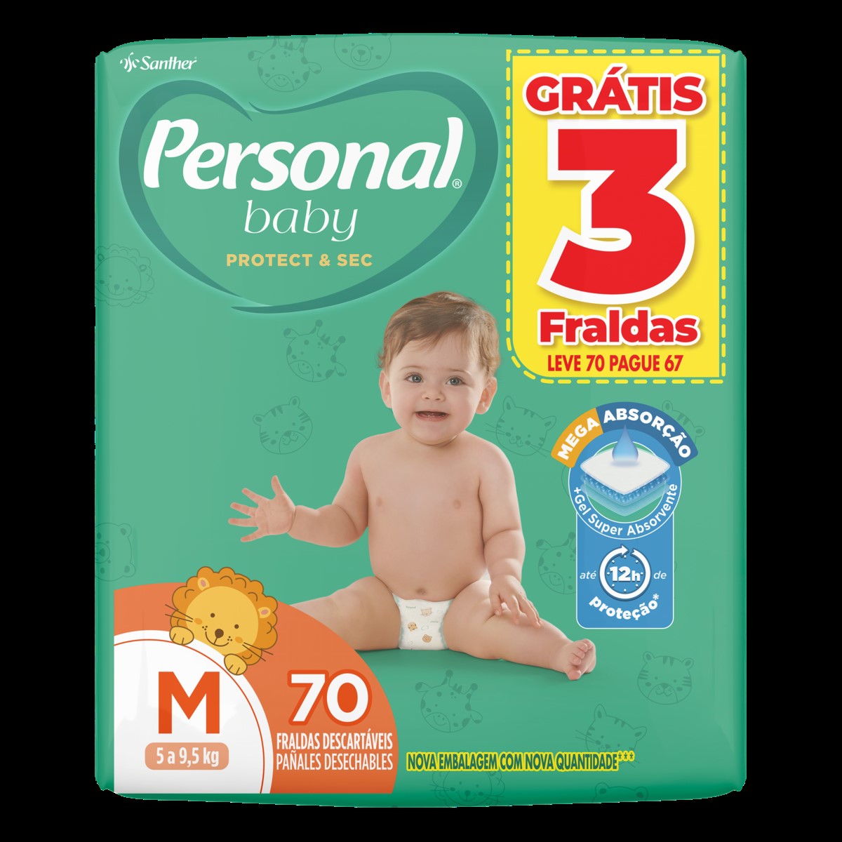 FRALDA DESC.PERSONAL PROTECT&SEC M 70UN