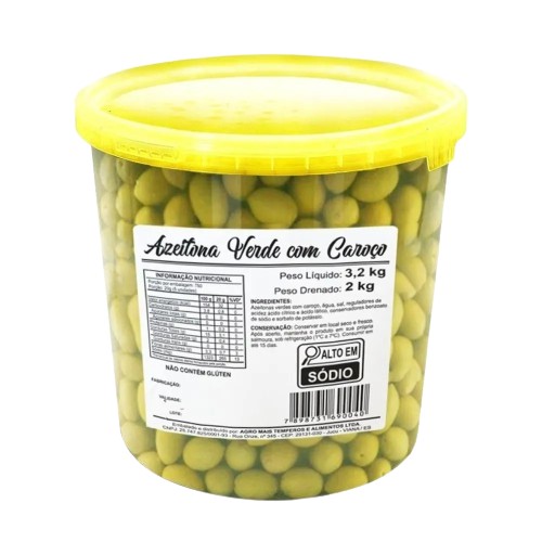 AZEITONA VERD C/CAROC AGRO MAIS BD 2KG