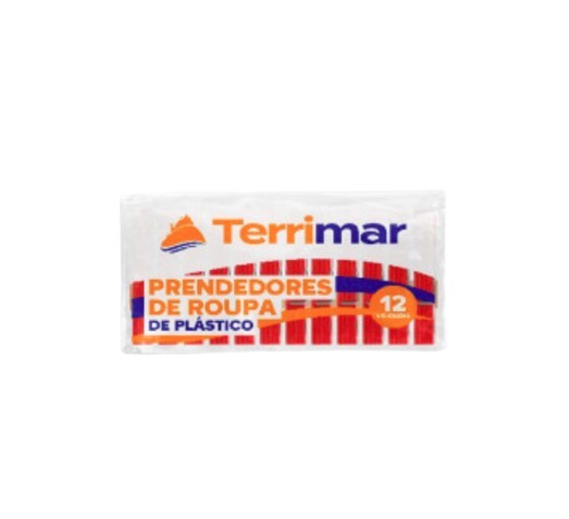 PRENDEDOR DE ROUPA TERRIMAR 12UN PLAST