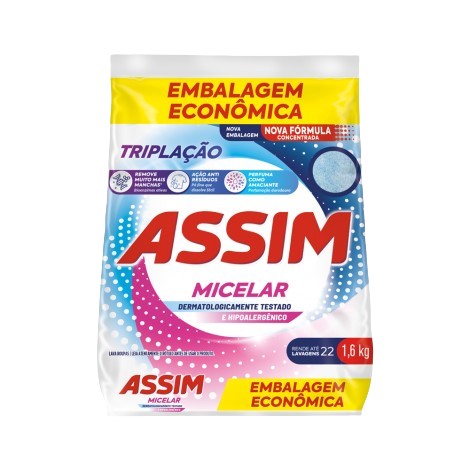 FL SABAO EM PO 1,6KG ASSIM TRIPLA MICELA