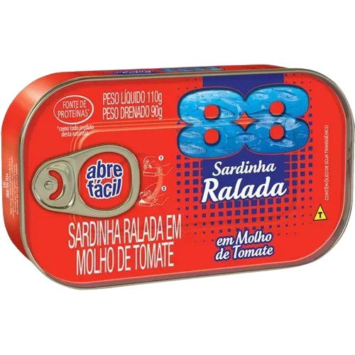 SARDINHA RALADA LATA TOMATE 88 110 G 