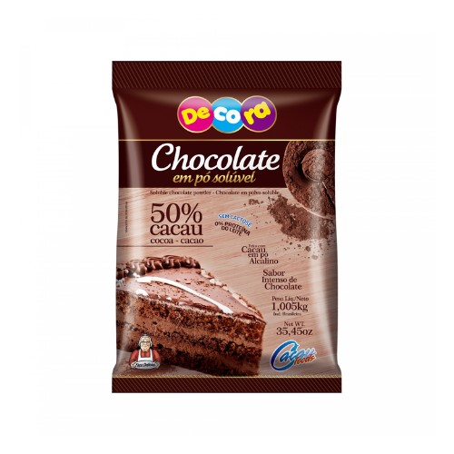 CHOCOLATE PO DECORA 50% CACAU 1,005 KG