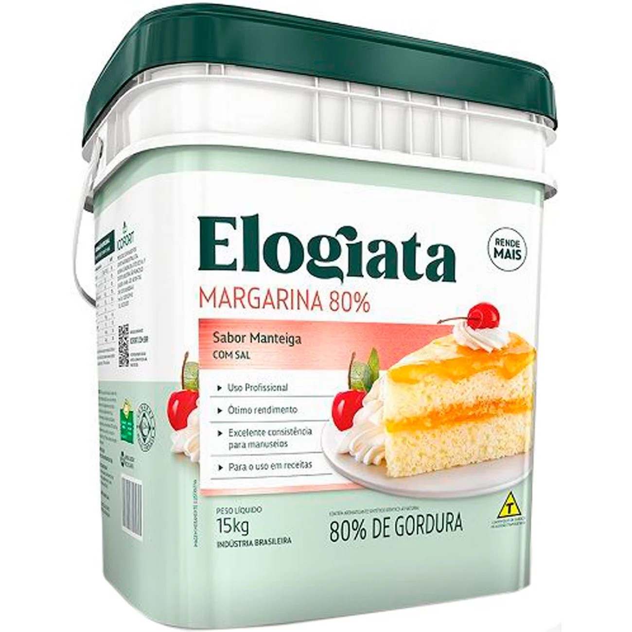 MARGARINA BALDE 15 KG ELOGIATA 80%