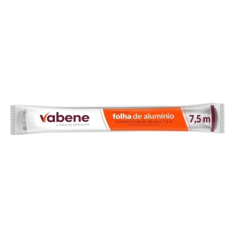 PAPEL ALUMINIO 45CM X 7,5M VABENE