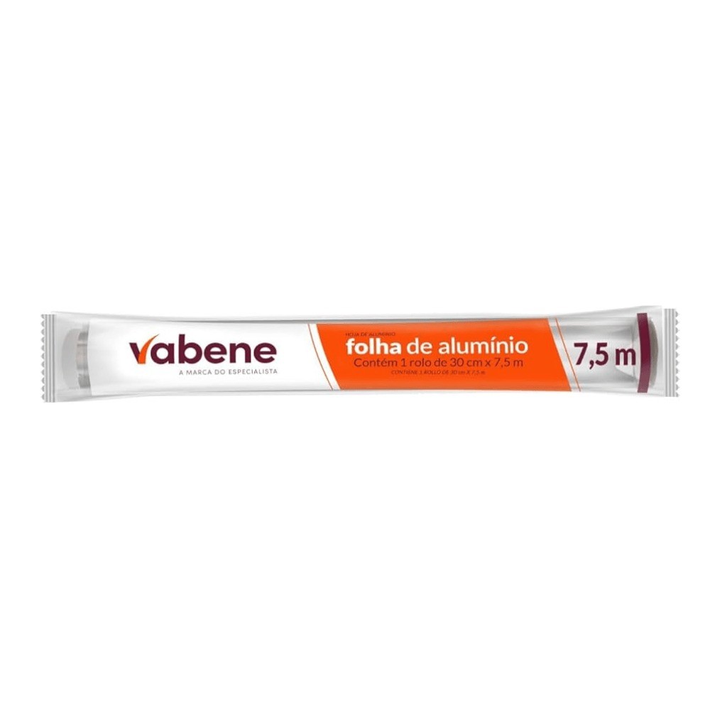PAPEL ALUMINIO 30CM X 7,5M VABENE