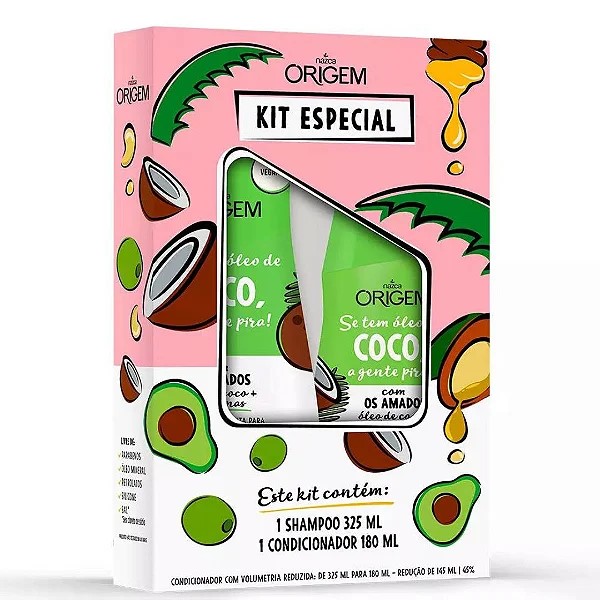 KIT SH + COND. ORIGEM 325+180ML OLEO COC