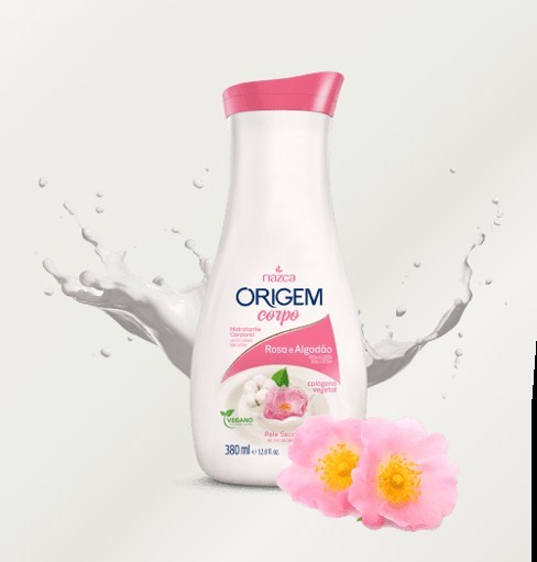 HIDRATANTE ORIGEM 380 ML ROSA E ALGOD