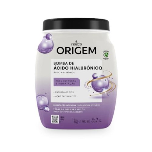 CREME CABELO ORIGEM 1KG BOMBA ACID HIALU