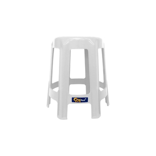 BANQUETA GUAXUMA 6 PES BRANCA SOLPLAST