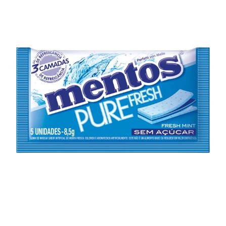 CHICLETE MENTOS PURE FRESH MINT 8,5 G