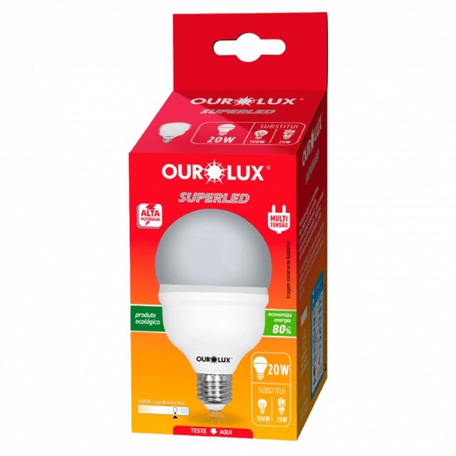 LAMPADA SUPERLED OUROLUX 20W 6500K