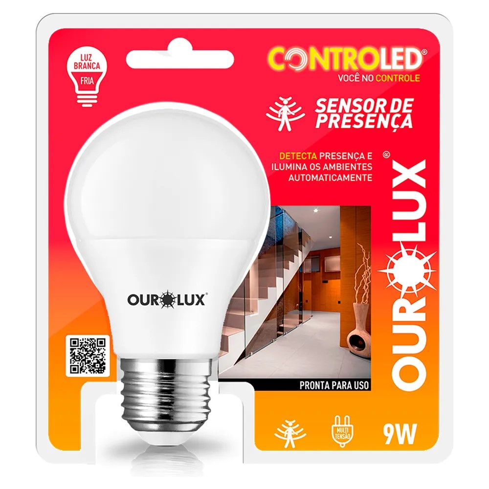 LAMPADA CONTROLED OUROLUX 9W SENS 6500K