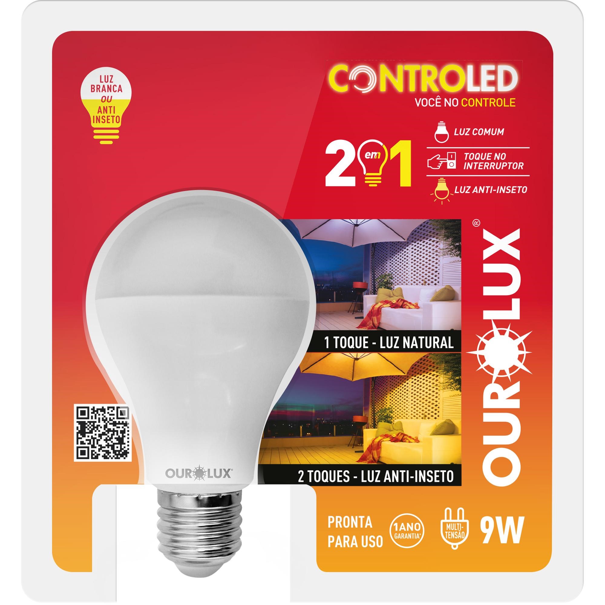 LAMPADA CONTROLED OUROLUX 9W ANT INSET