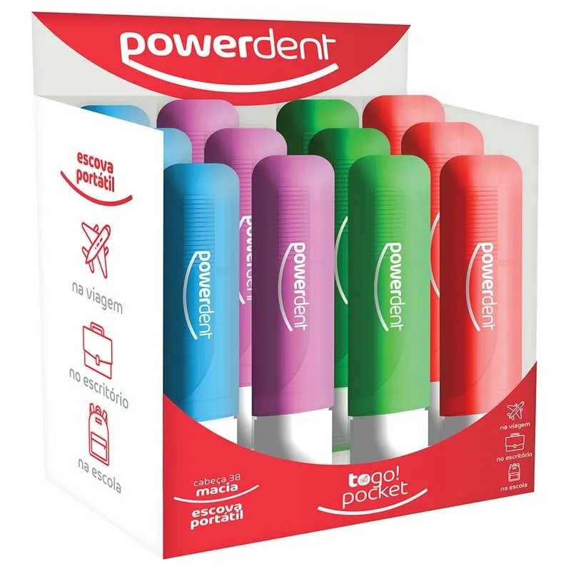 ESCOVA POWERDENT VIAGEM POKET 12UN 1149