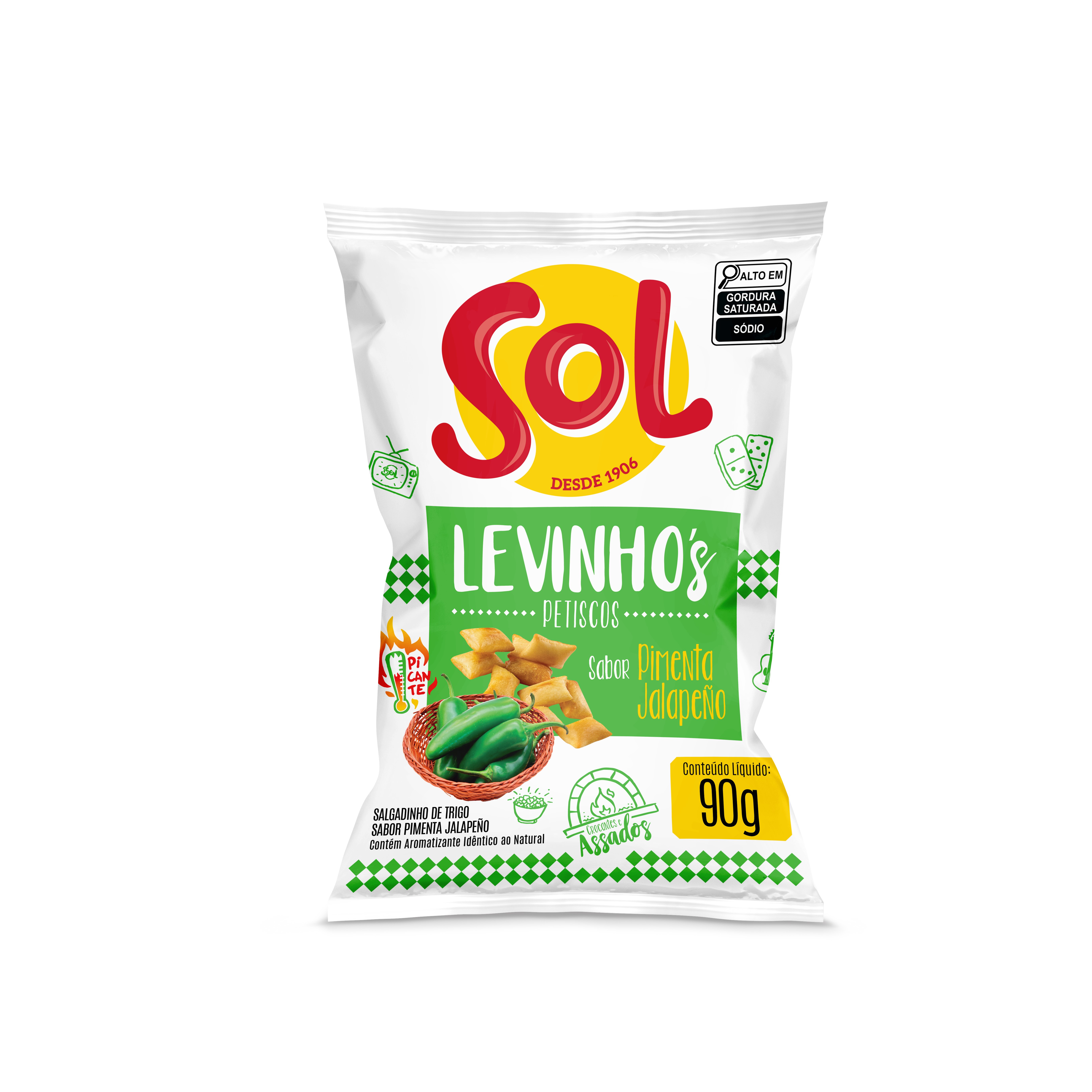 JM SALGADINHO LEVINHOS 50 G PIMENT JALAP