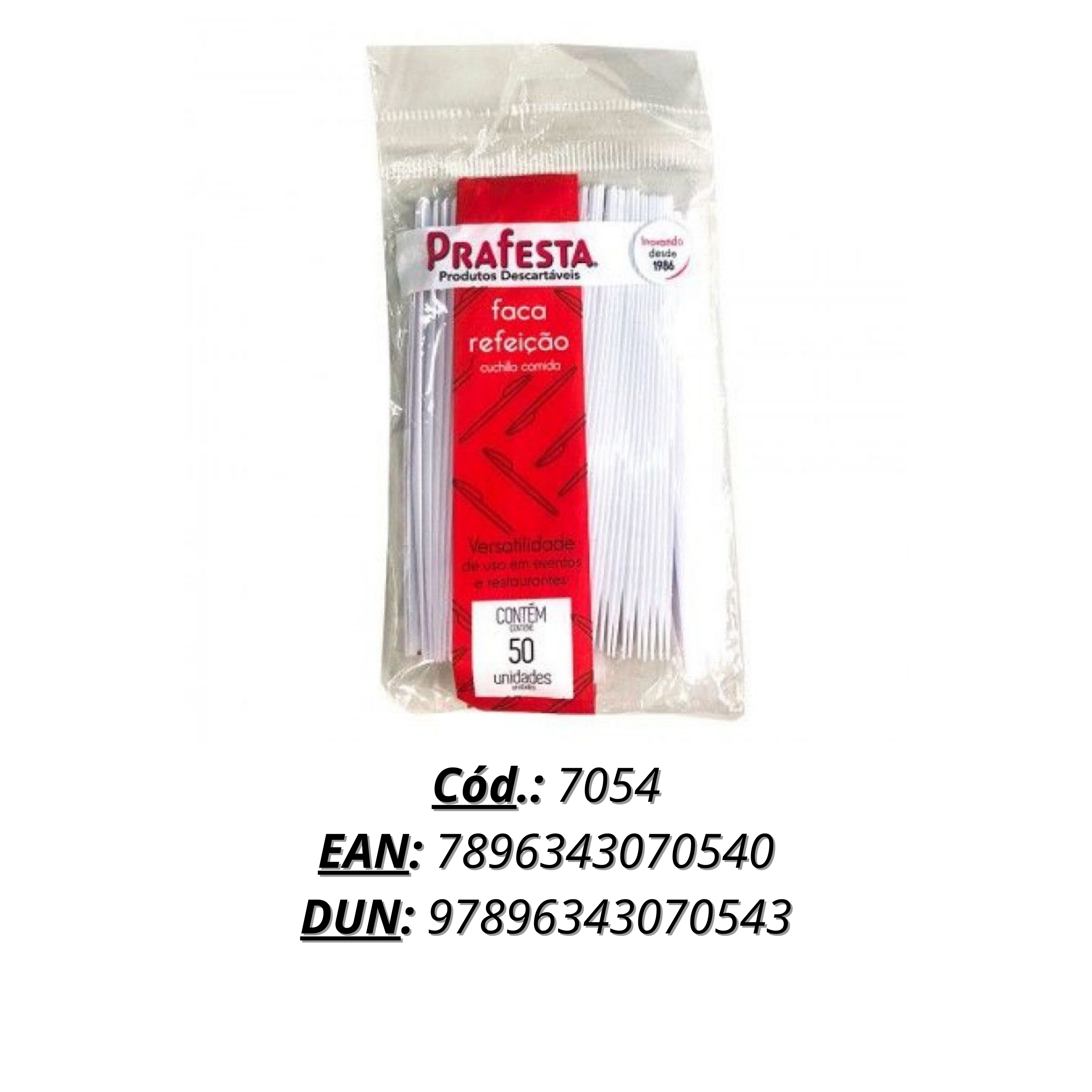 PF FACA REFEICAO BRANCA C50 7054