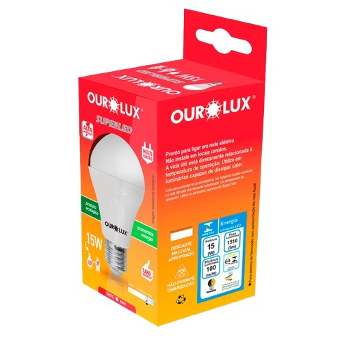 LAMPADA SUPERLED OUROLUX 15W 3000K